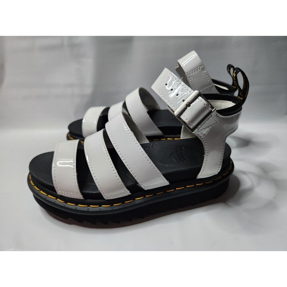 Dr. Martens Blaire Sandals Women’s 7 White Patent Lamper